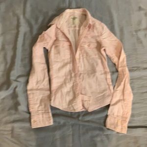 Abercrombie xs pink button down